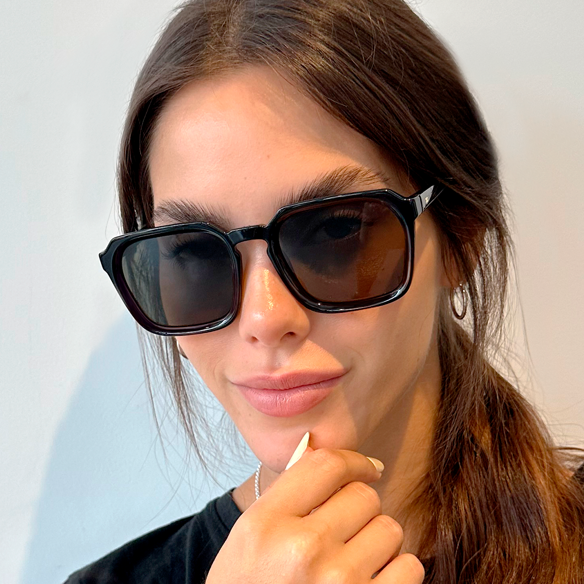 Monaco Negro Brillo Carey Lente Verde
