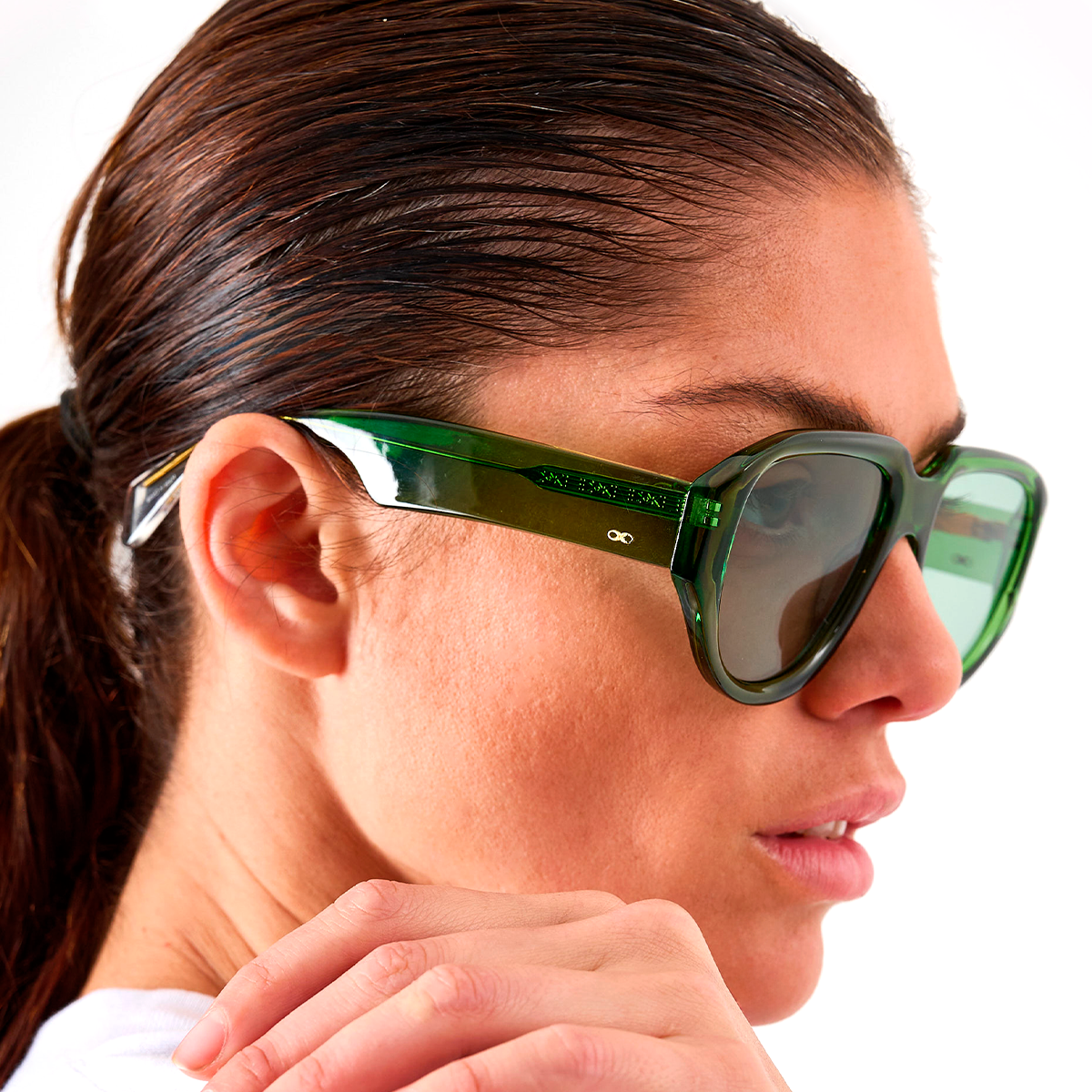 Anteojos de Sol Monza Translucido Verde Lente Verde