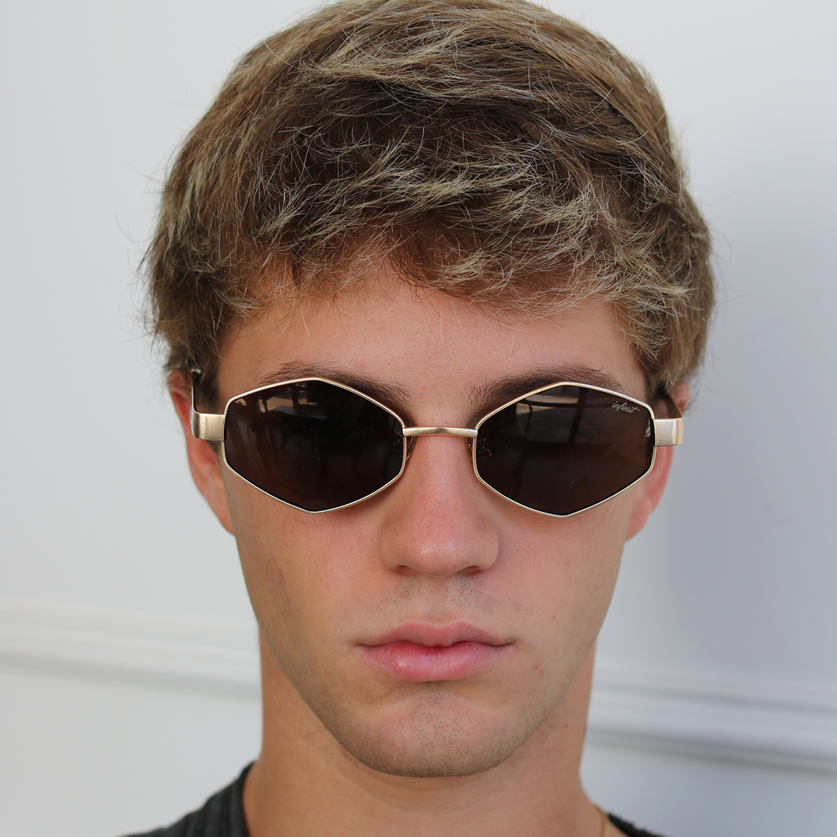 Anteojos De Sol - Belice - Dorado - Lente Marron