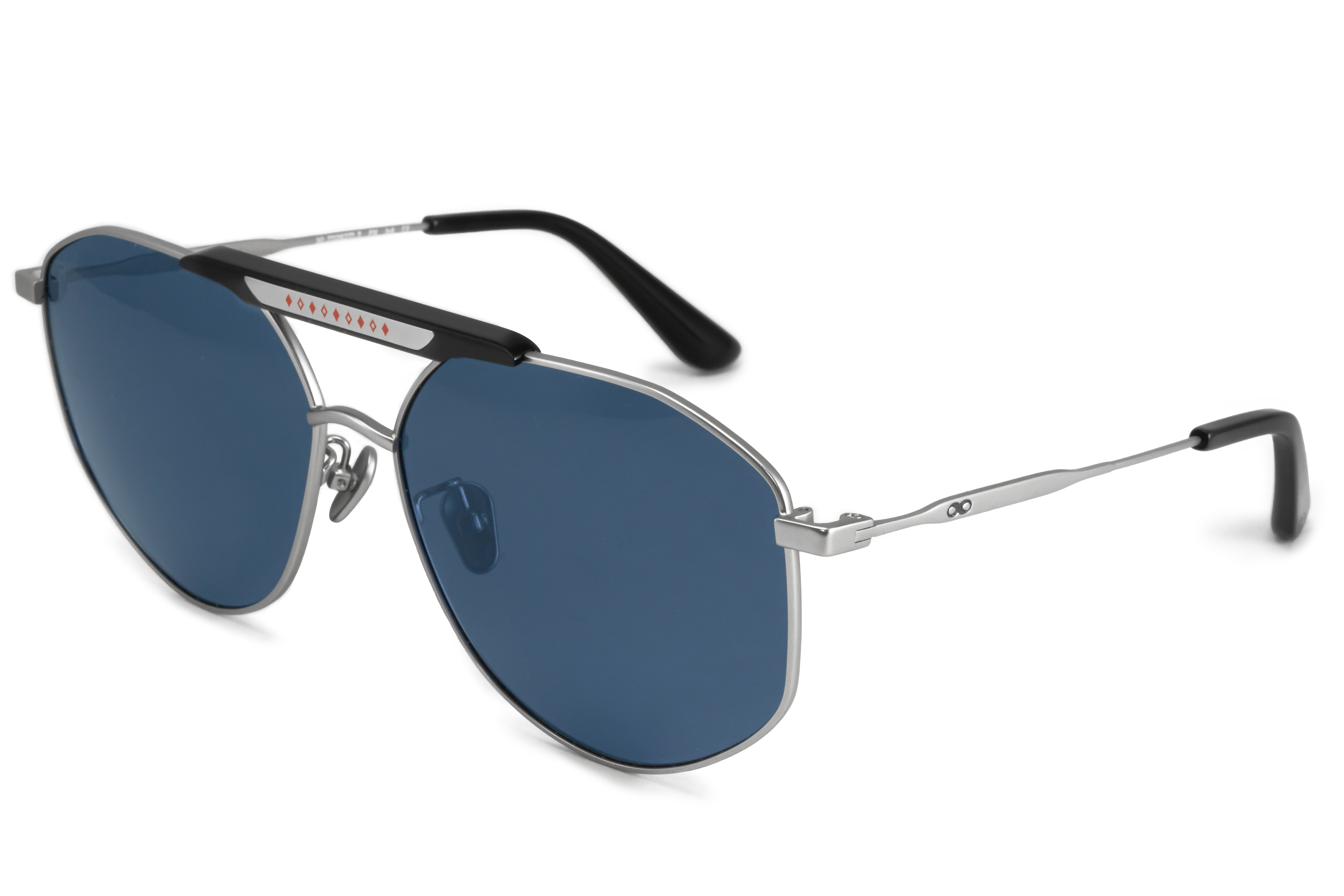 Anteojos de Sol Diamond Metal Gris Lente Azul Polarizada