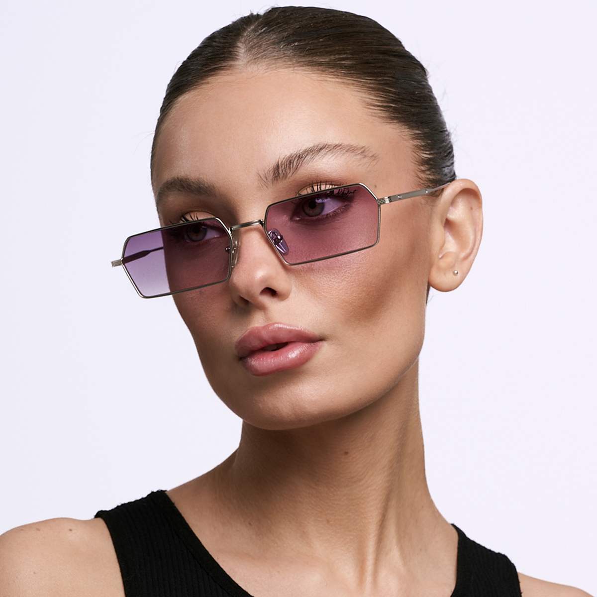 Tenere Plateado Lente Violeta Degrade