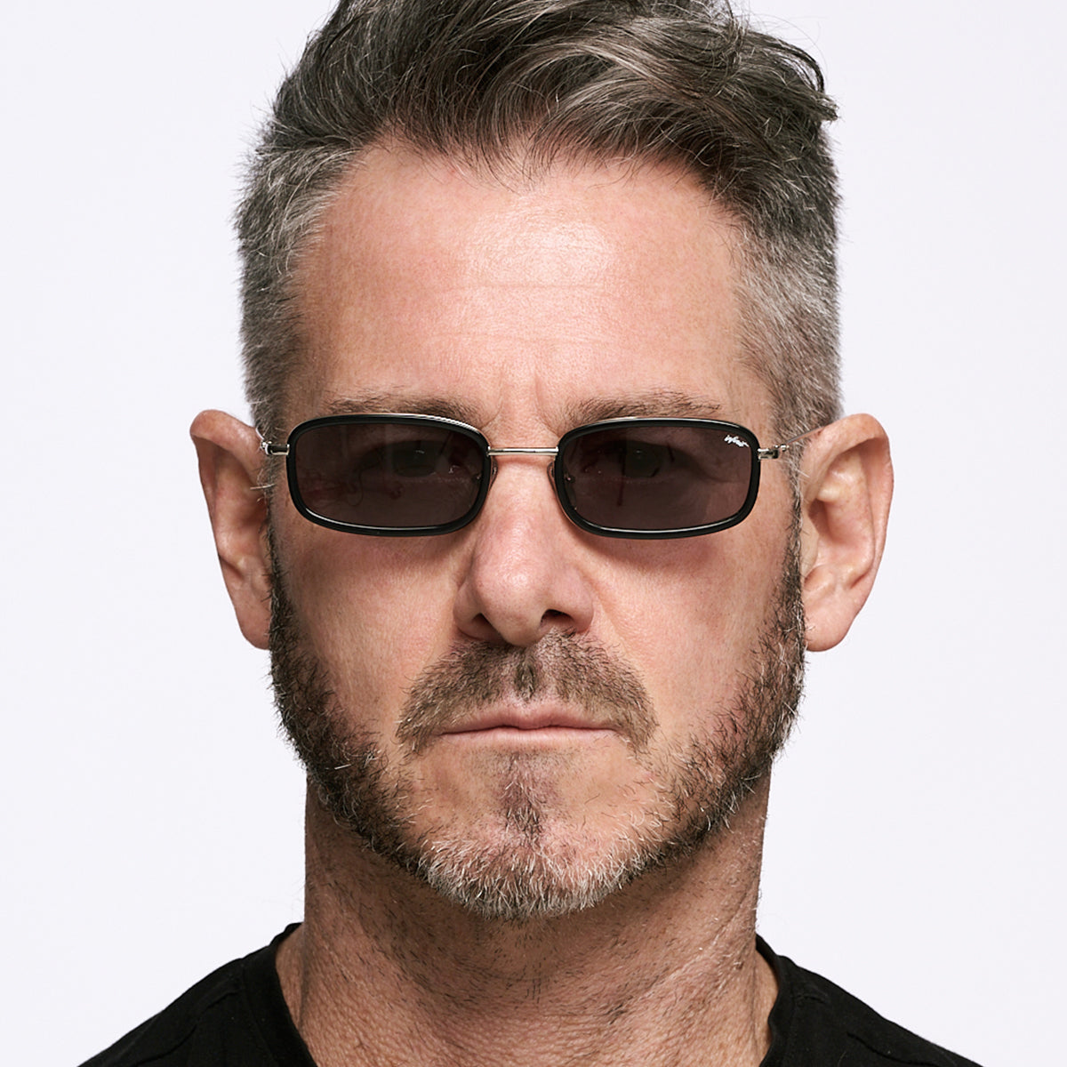 Anteojos de Sol - Tyler - Negro Brillo - Lente Gris