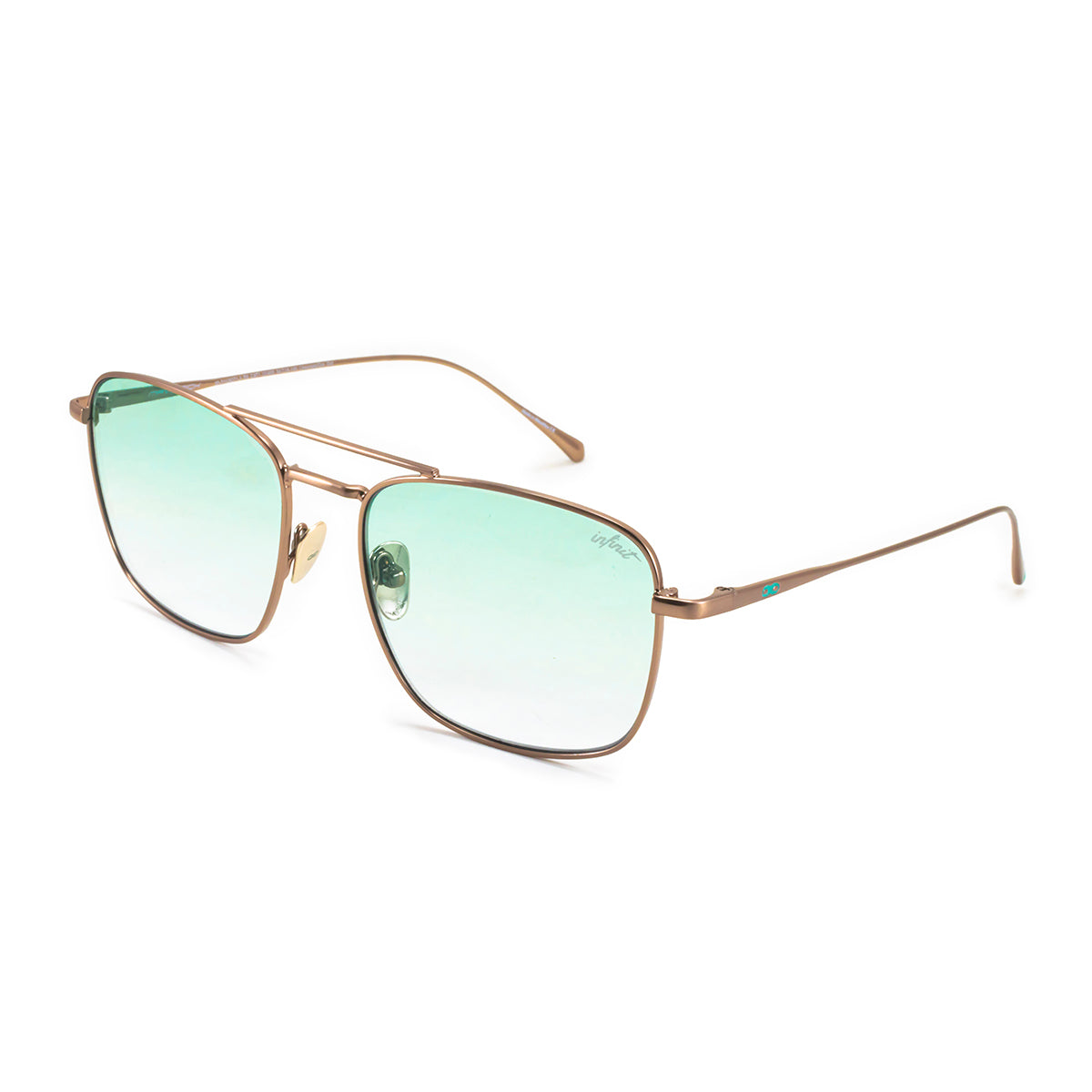 Anteojos de Sol Maverick Metal Chocolate Lente Verde Degrade