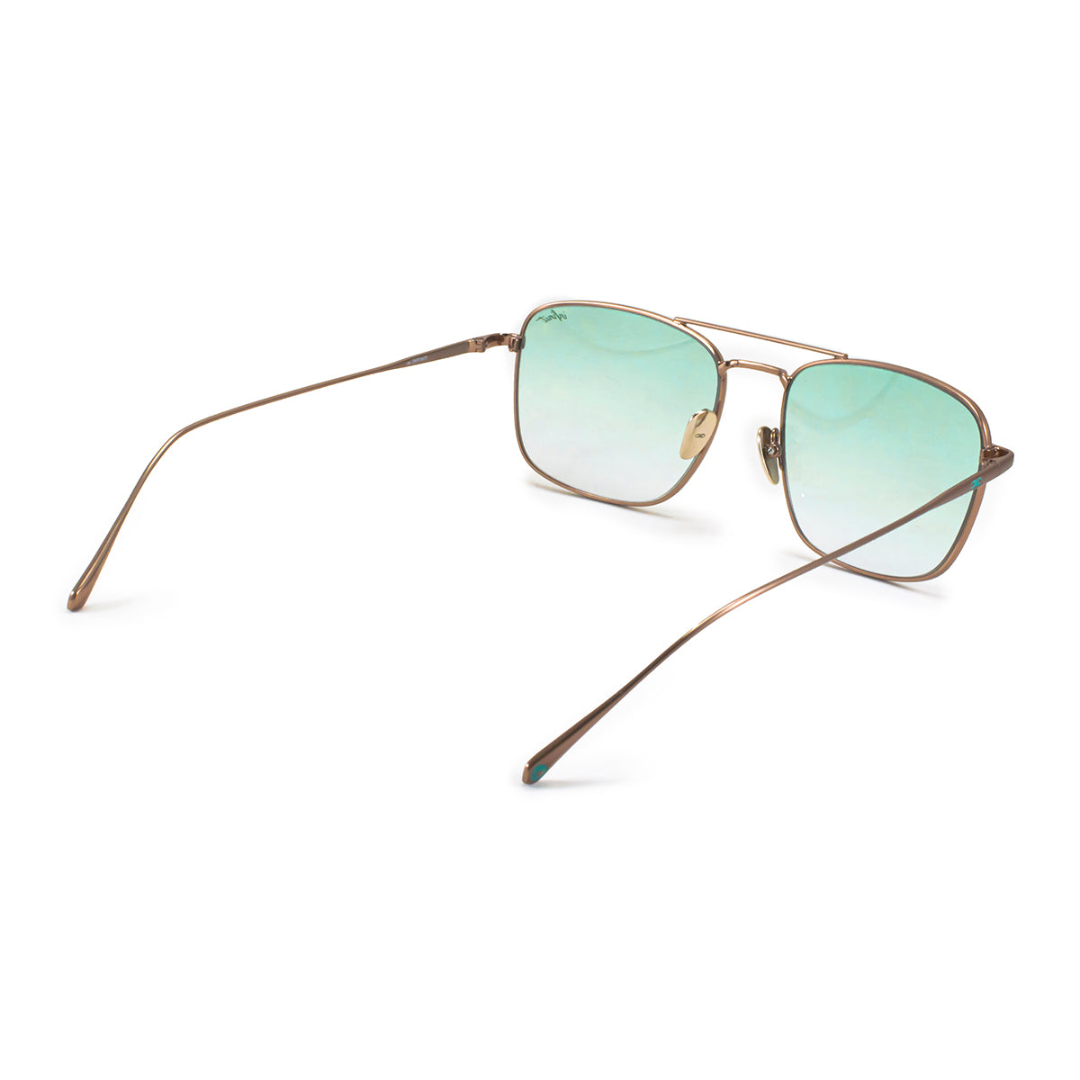 Anteojos de Sol Maverick Metal Chocolate Lente Verde Degrade