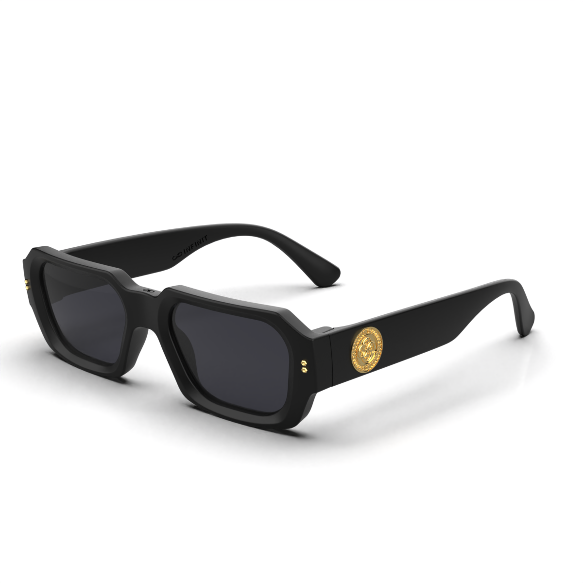 Anteojos de sol - Bronx Premium Series - Negro Mate Uroboro - Lente gris