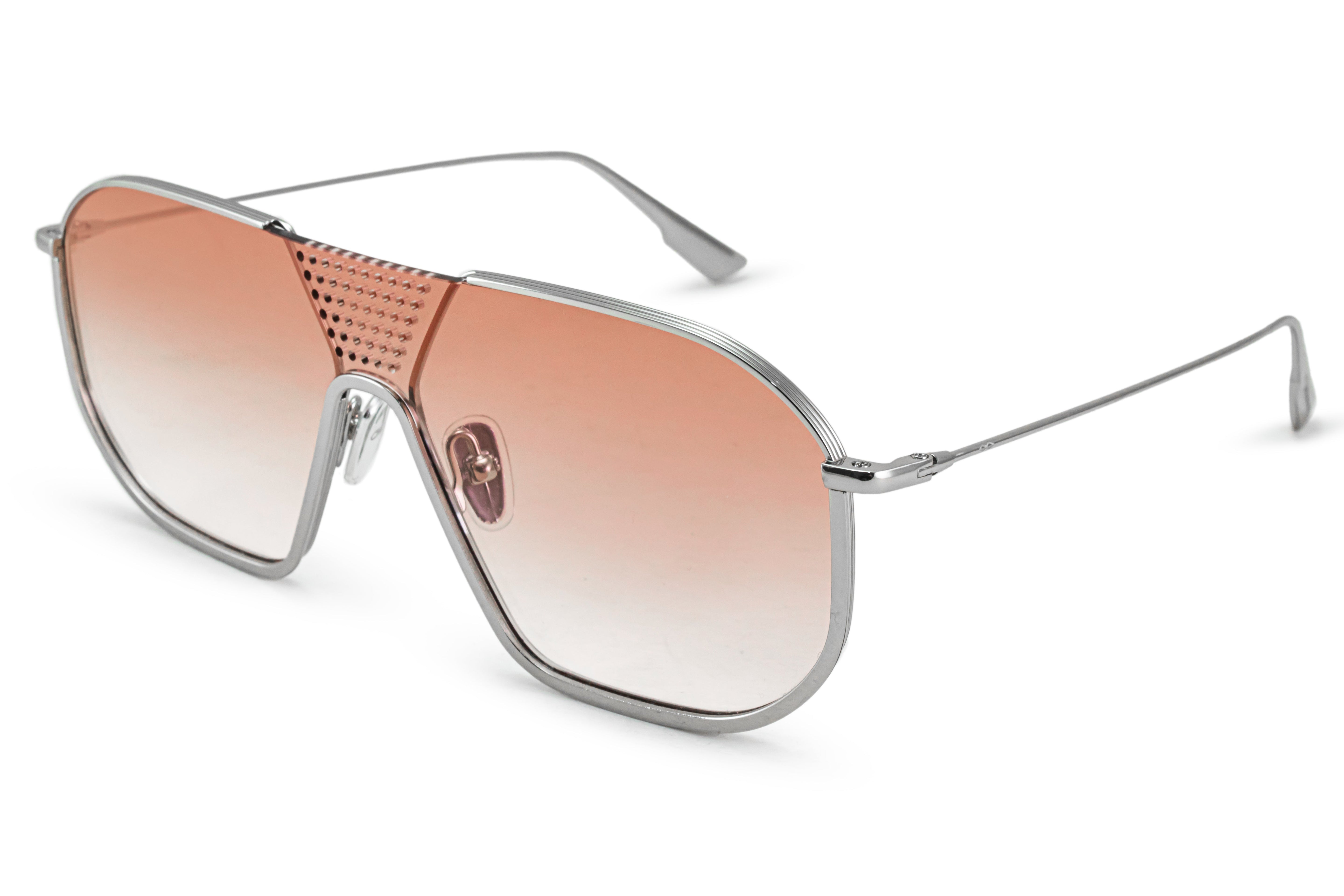 Anteojos de Sol - INDIANAPOLIS - Plateado - Lente Peach Degrade