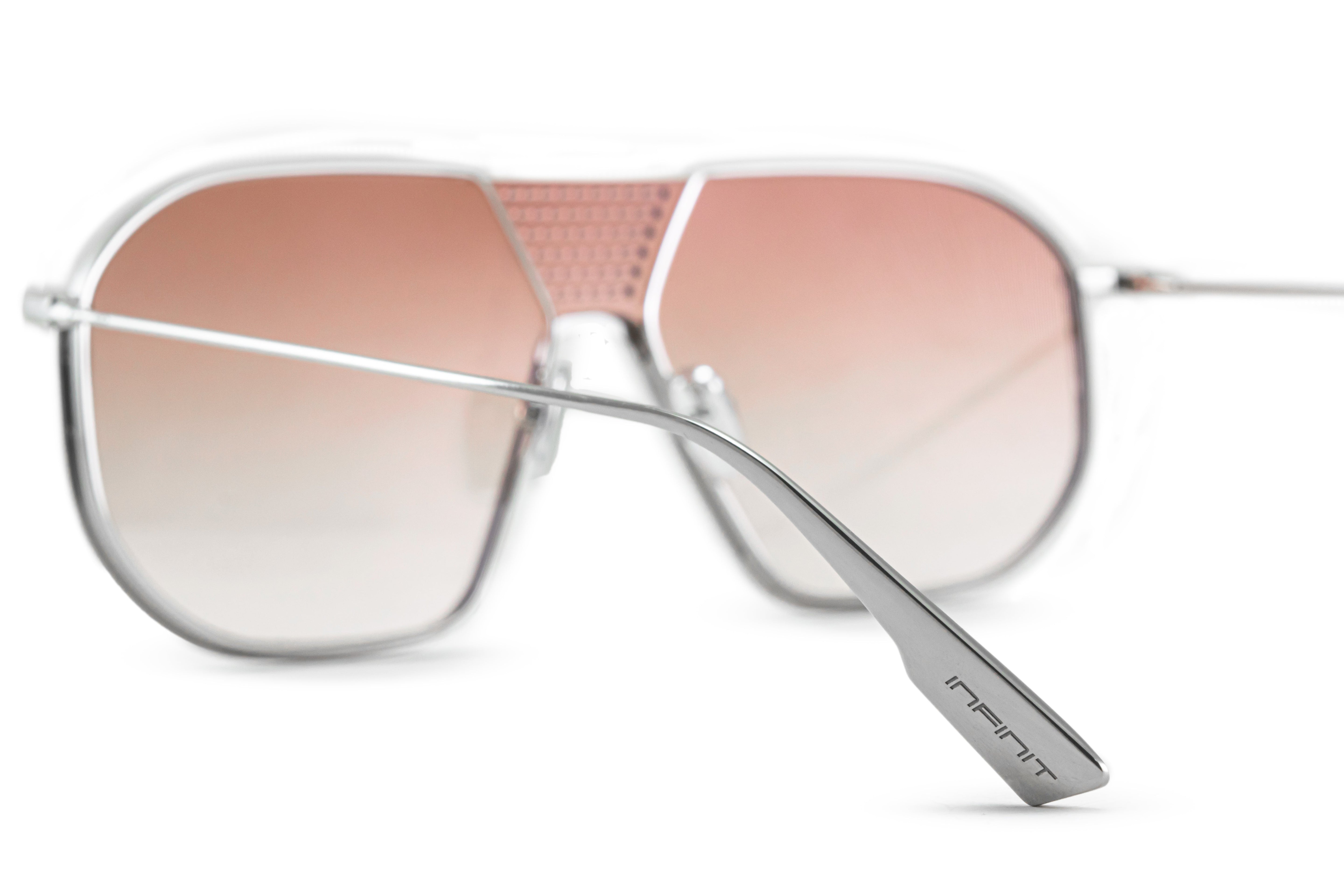 Anteojos de Sol - INDIANAPOLIS - Plateado - Lente Peach Degrade