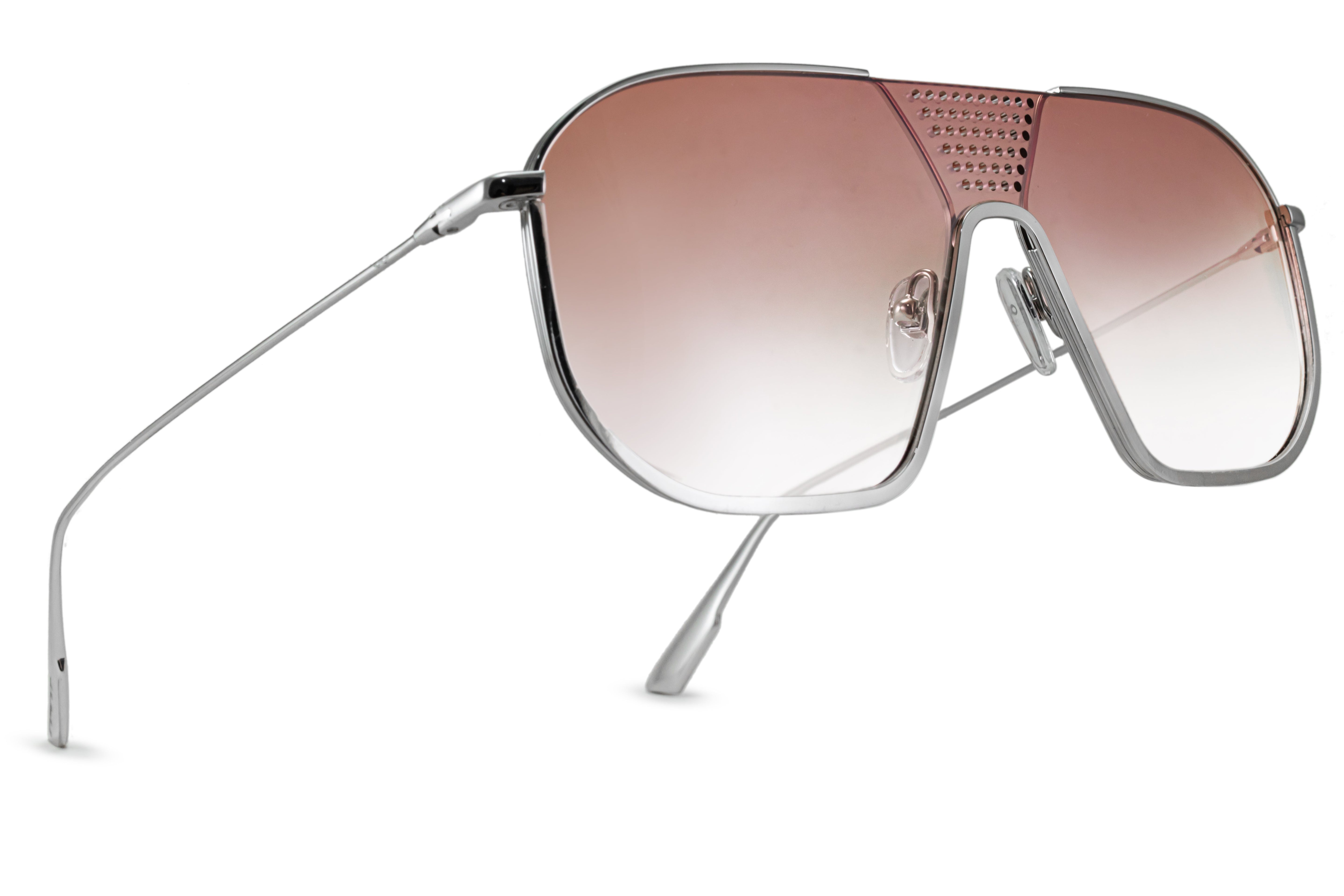 Anteojos de Sol - INDIANAPOLIS - Plateado - Lente Peach Degrade