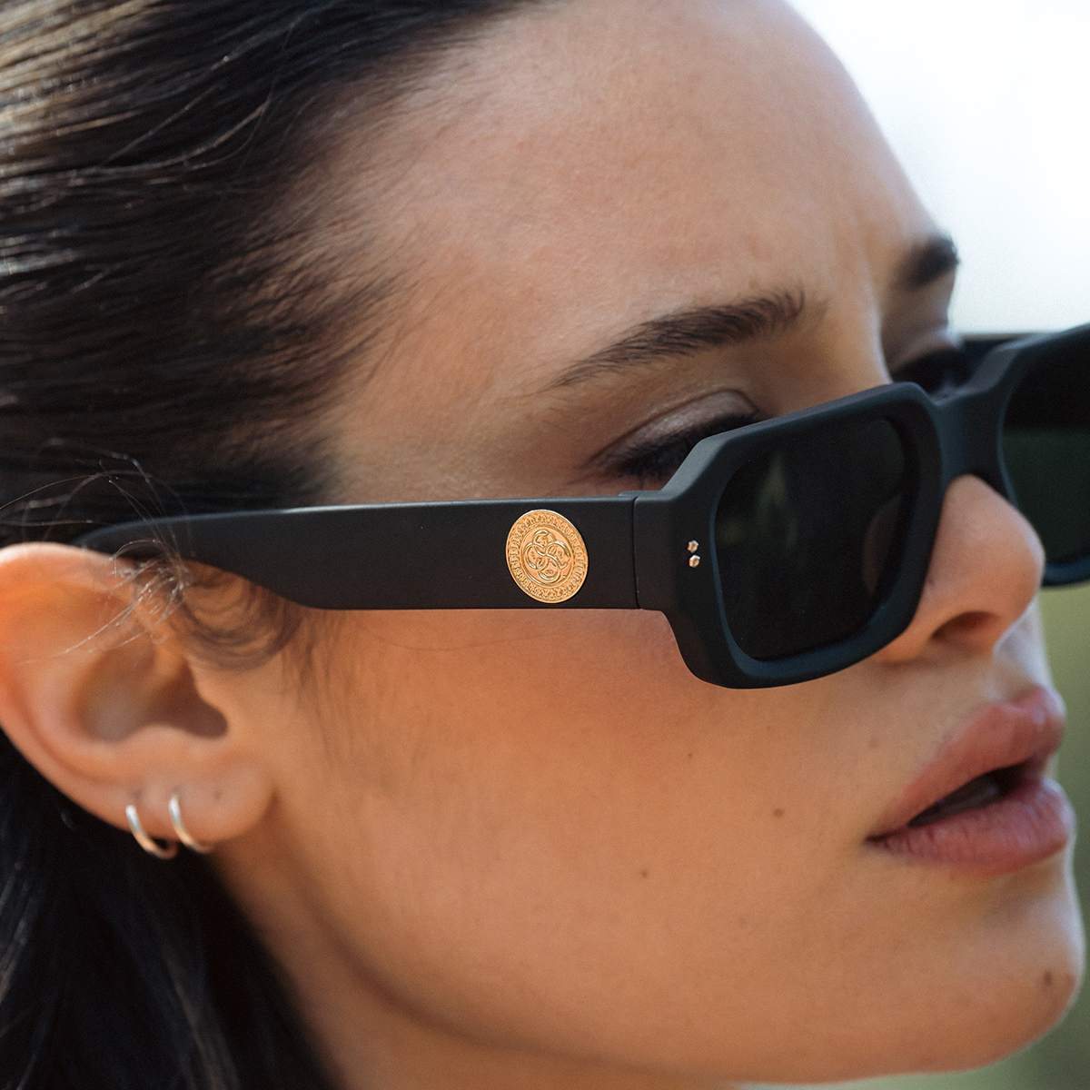 Anteojos de sol - Bronx Premium Series - Negro Mate Uroboro - Lente gris