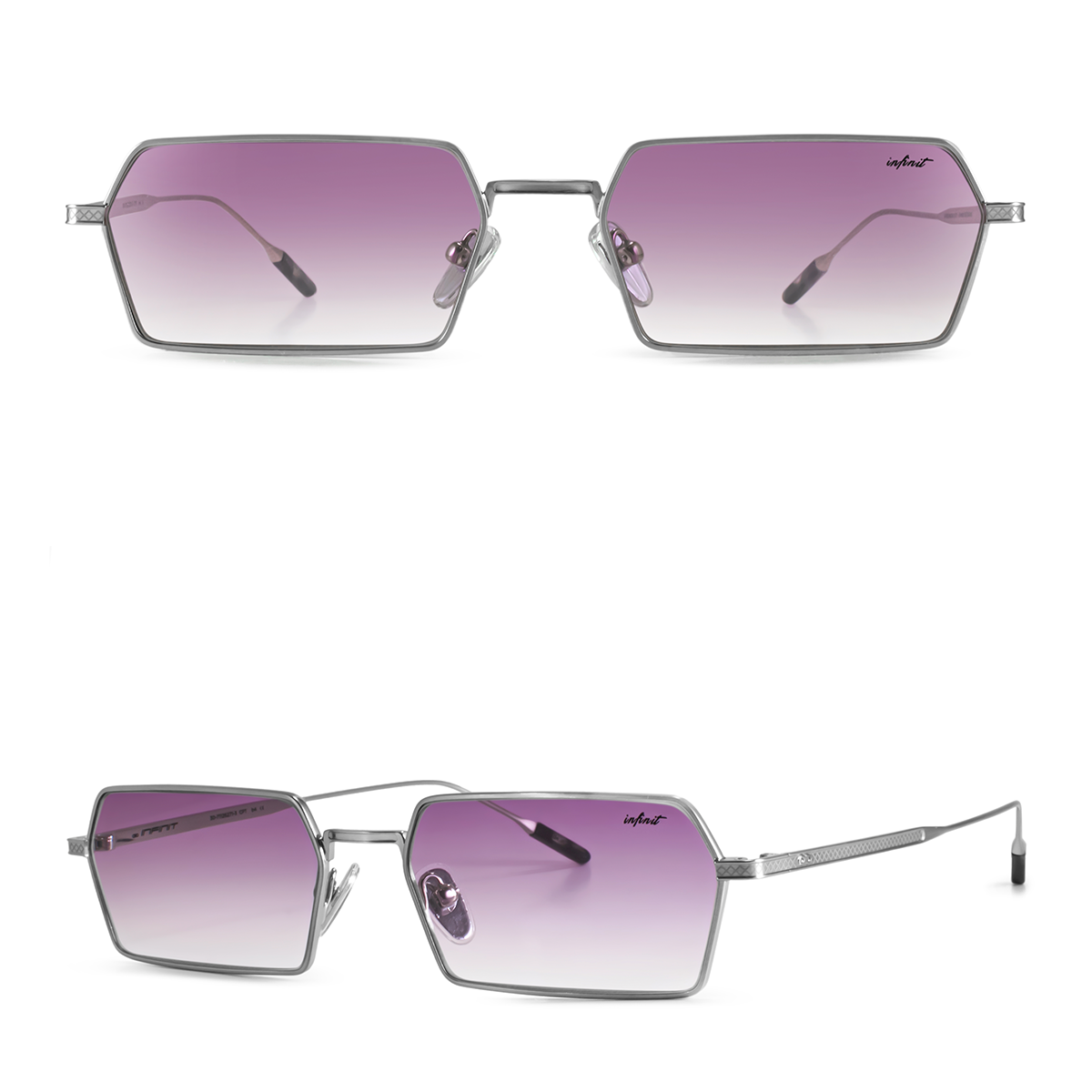 Tenere Plateado Lente Violeta Degrade