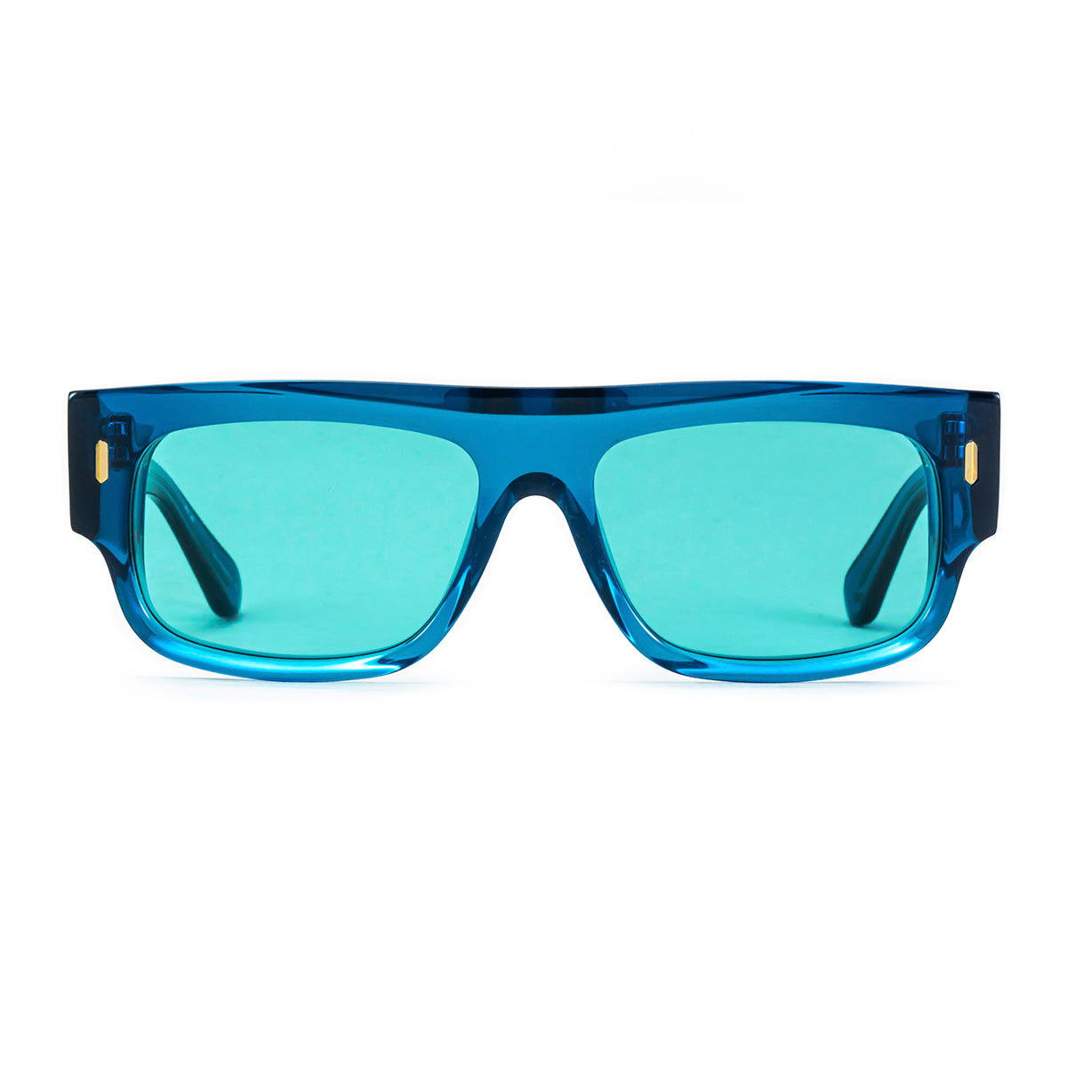 Anteojos De Sol Glasgow Premium Series Translucido Azul Lente Turquesa Eco Sustentable