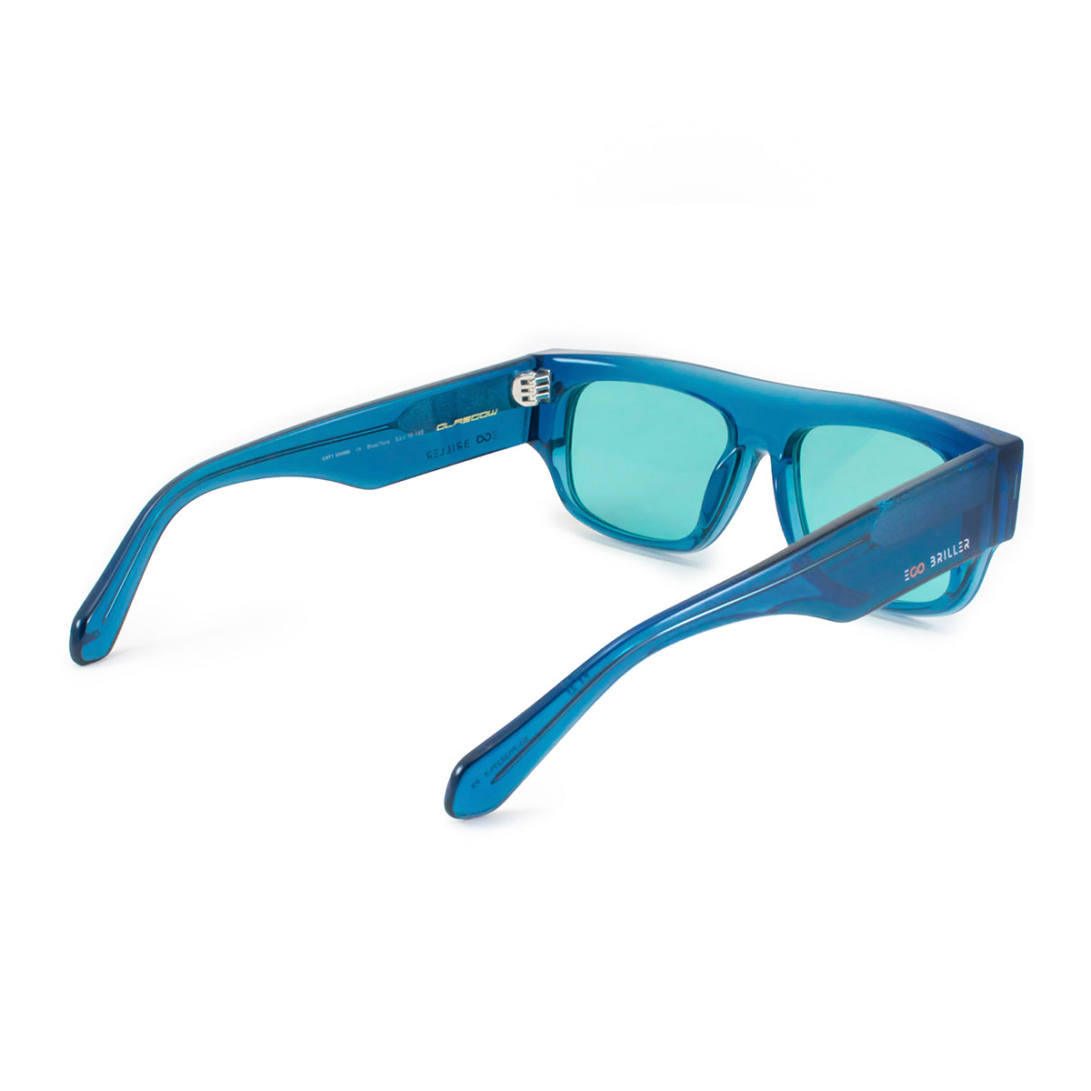 Anteojos De Sol Glasgow Premium Series Translucido Azul Lente Turquesa Eco Sustentable