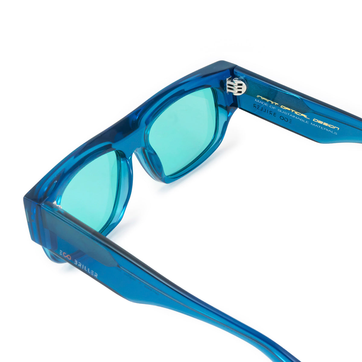 Anteojos De Sol Glasgow Premium Series Translucido Azul Lente Turquesa Eco Sustentable