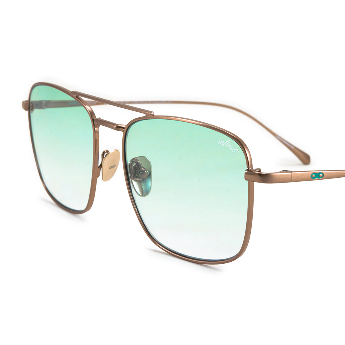 Anteojos de Sol Maverick Metal Chocolate Lente Verde Degrade